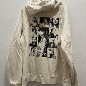 Taylor Swift Eras Tour Beige Hoodie Size Large